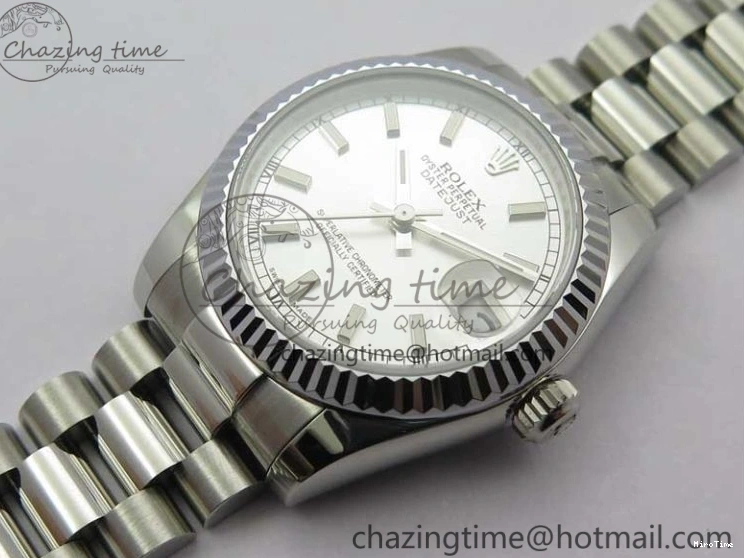 MiroTime 0513 Effortless Datejust 31mm 178274 SS GSF Best Edition Silver Stick Markers Dial on SS President Bracelet SEIKO NH05A 3056
